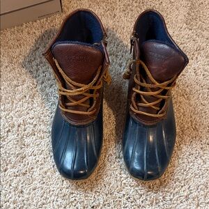 Sperry Kids Navy and Chestnut Boots